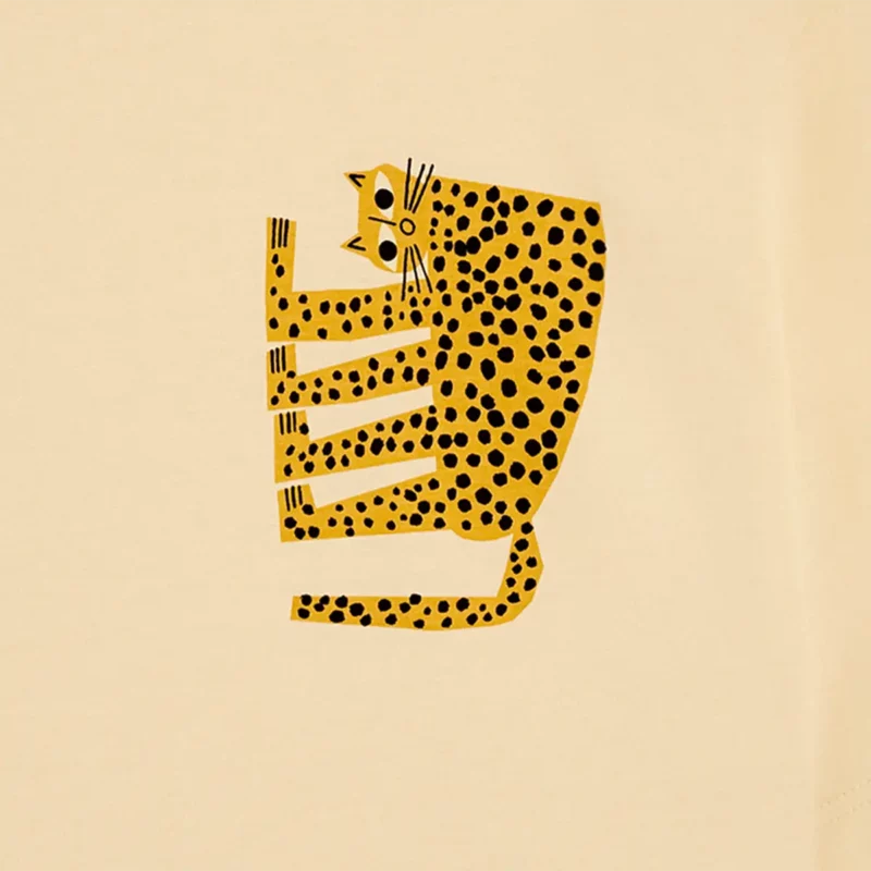 cream LEOPARD tee – Image 2